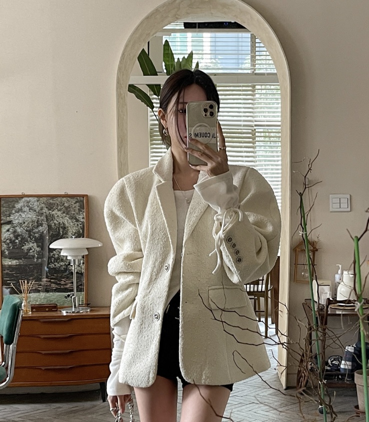 LEA/ASHER-J韓國直郵東大門代購女裝新品職業熱賣夾克花呢이향夾克