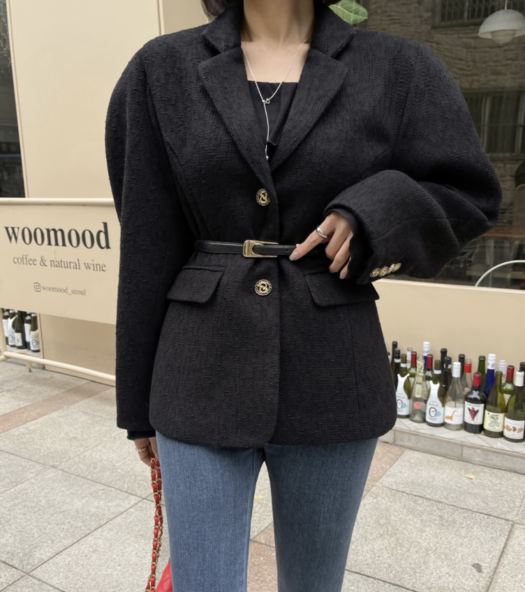 LEA/ASHER-J韓國直郵東大門代購女裝新品職業熱賣夾克花呢이향夾克圖色2