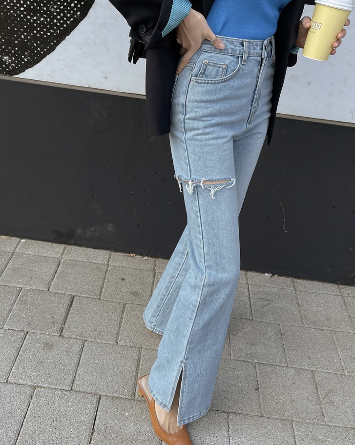 LEA/ASHER-J直郵韓國代購女裝新款推薦人氣時尚24春夏牛仔褲이향牛仔褲