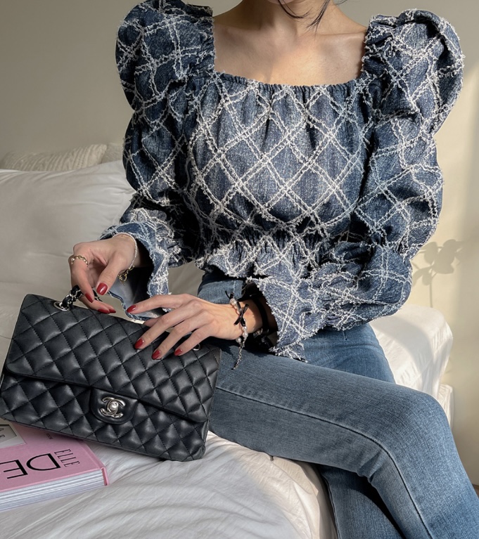 LEA/ASHER-J直郵韓國代購女裝新品休閑24春夏襯衫蕾絲衫이향襯衫/蕾絲衫