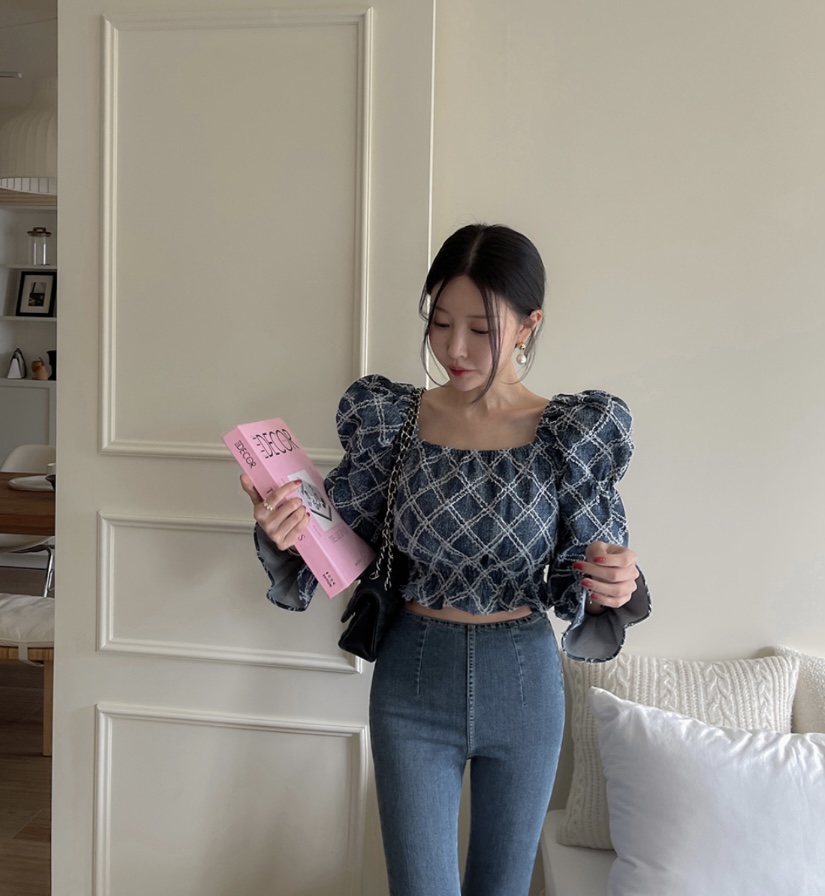 LEA/ASHER-J直郵韓國代購女裝新品休閑24春夏襯衫蕾絲衫이향襯衫/蕾絲衫