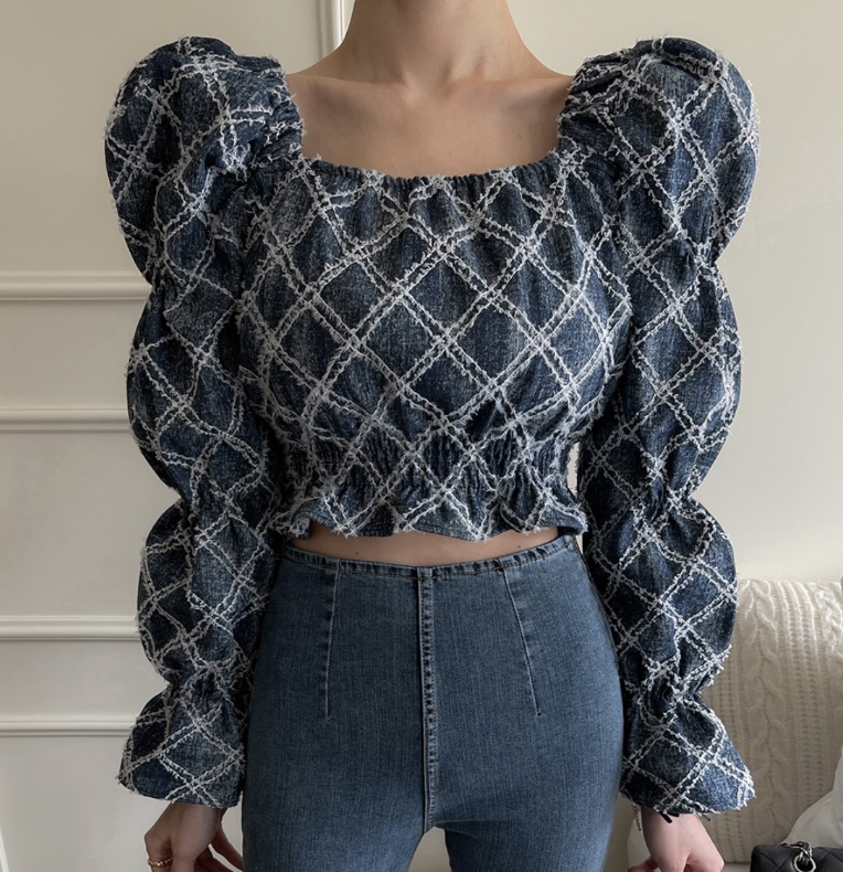 LEA/ASHER-J直郵韓國代購女裝新品休閑24春夏襯衫蕾絲衫이향襯衫/蕾絲衫圖色1