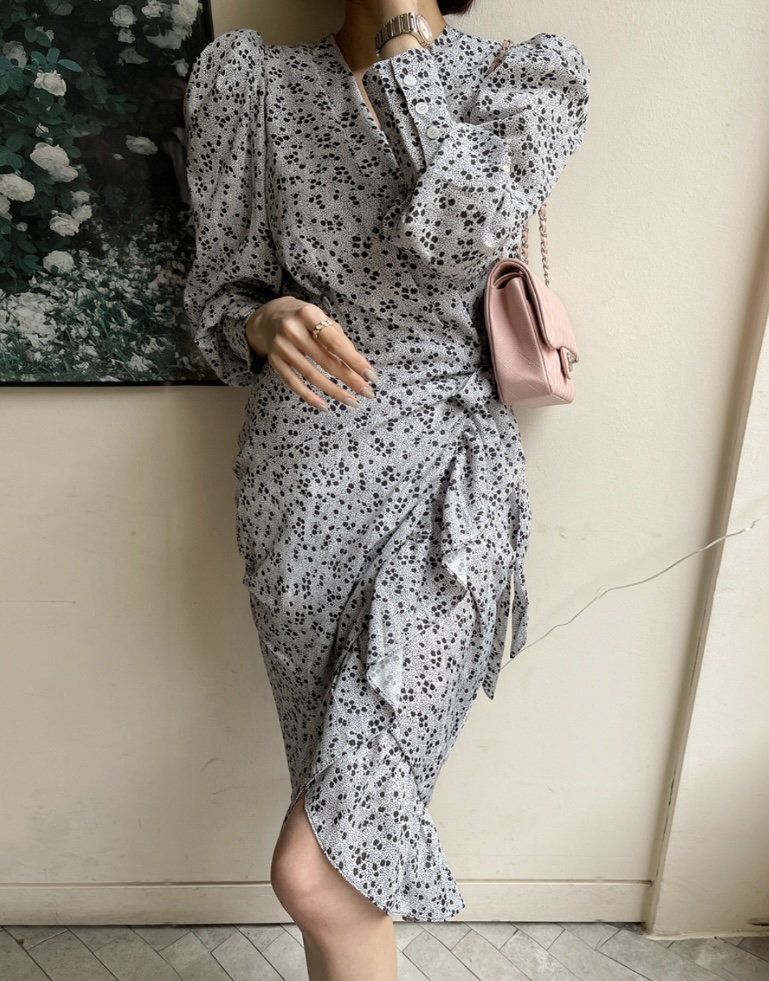 LEA/ASHER-J韓國直郵東大門代購女裝新品人氣推薦職業連衣裙이향連衣裙圖色1