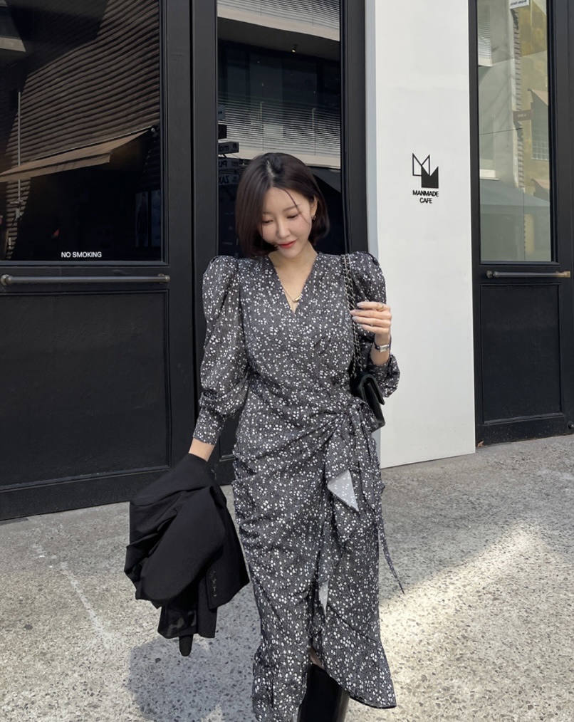 LEA/ASHER-J韓國直郵東大門代購女裝新品人氣推薦職業連衣裙이향連衣裙圖色2