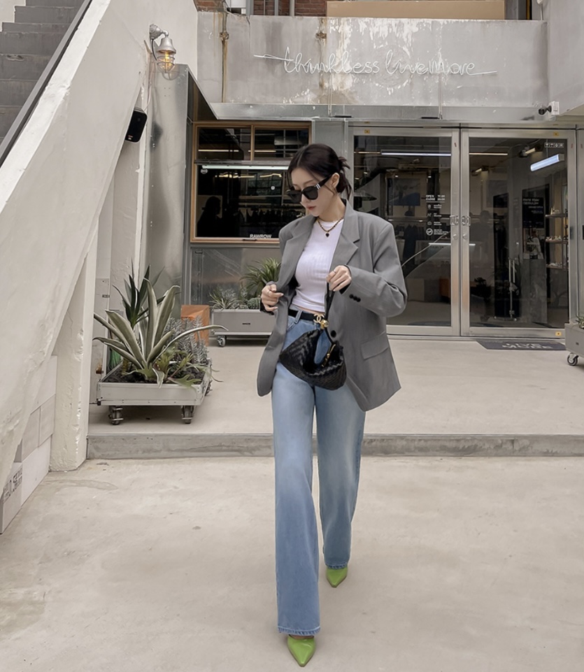 LEA/ASHER-J韓國直郵東大門代購女裝新款時尚真品推薦牛仔褲이향牛仔褲