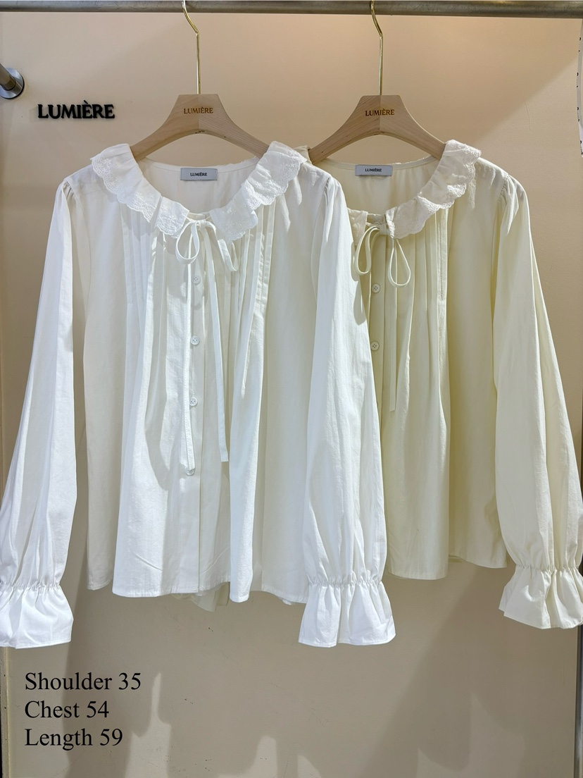 LUMIERE韓國直郵東大門實拍女裝新品熱賣休閑人氣襯衫蕾絲衫LUMIERE襯衫/蕾絲衫