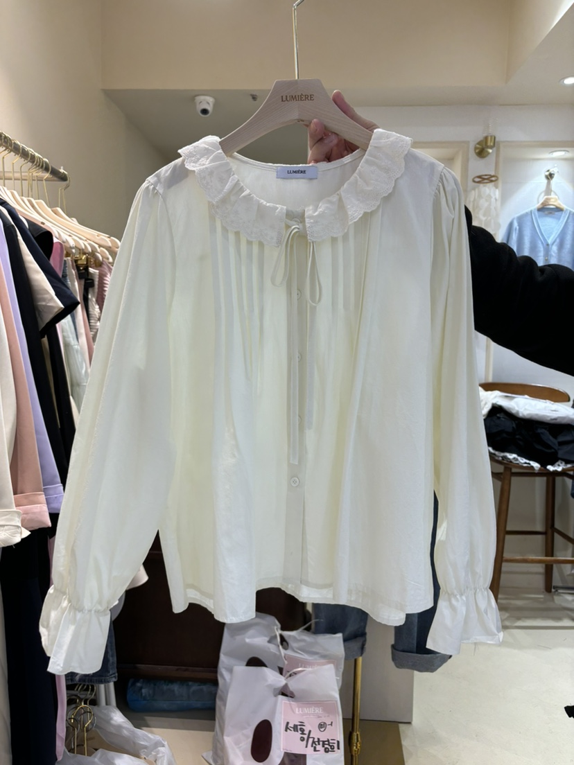 LUMIERE韓國直郵東大門實拍女裝新品熱賣休閑人氣襯衫蕾絲衫LUMIERE襯衫/蕾絲衫圖色2