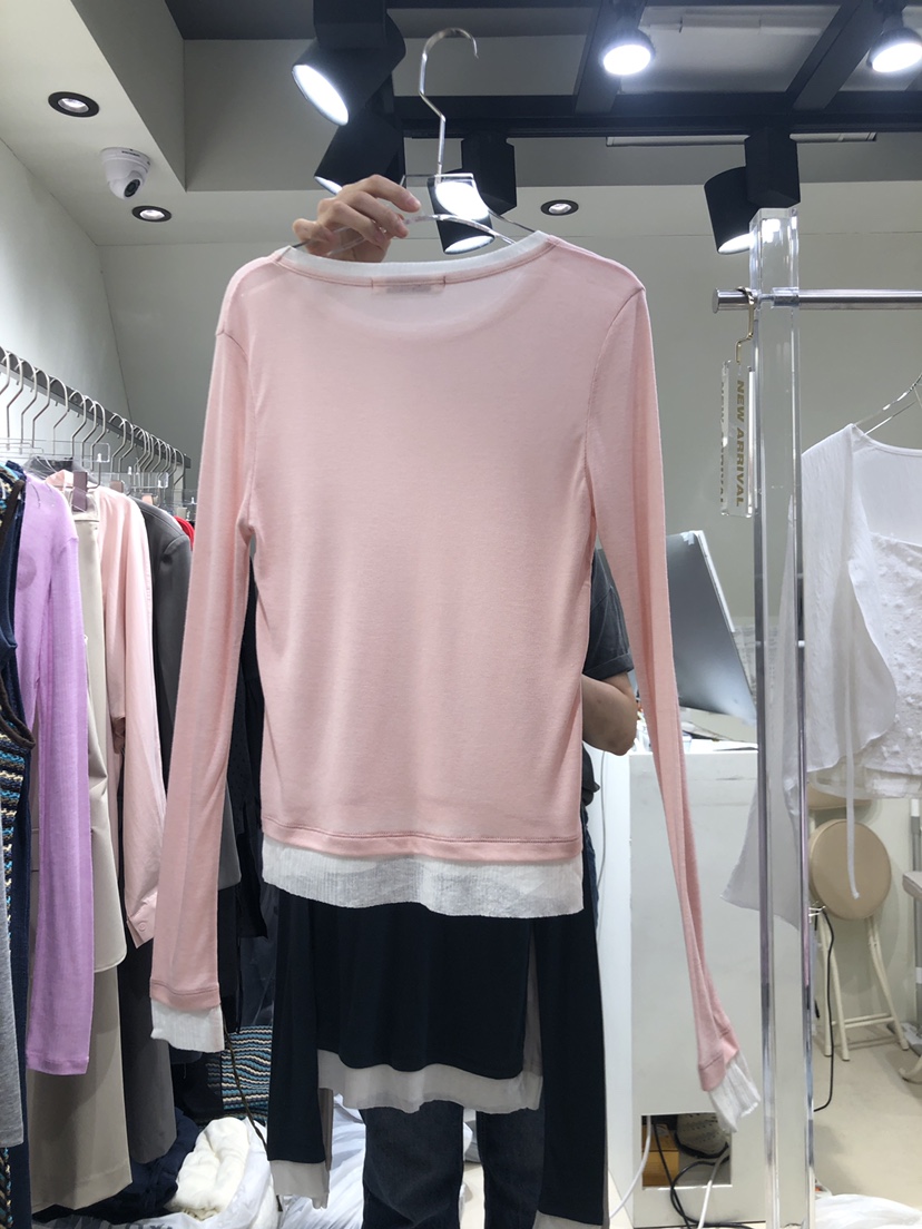 OWNS韓國直郵東大門實拍女裝新品24春夏推薦職業休閑長袖T恤OWNS長袖T恤