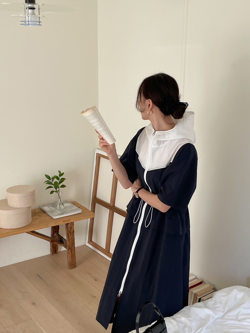 UTH韓國直郵東大門實拍女裝新款24春夏時尚職業連衣裙打折J&C/J.BLANC連衣裙