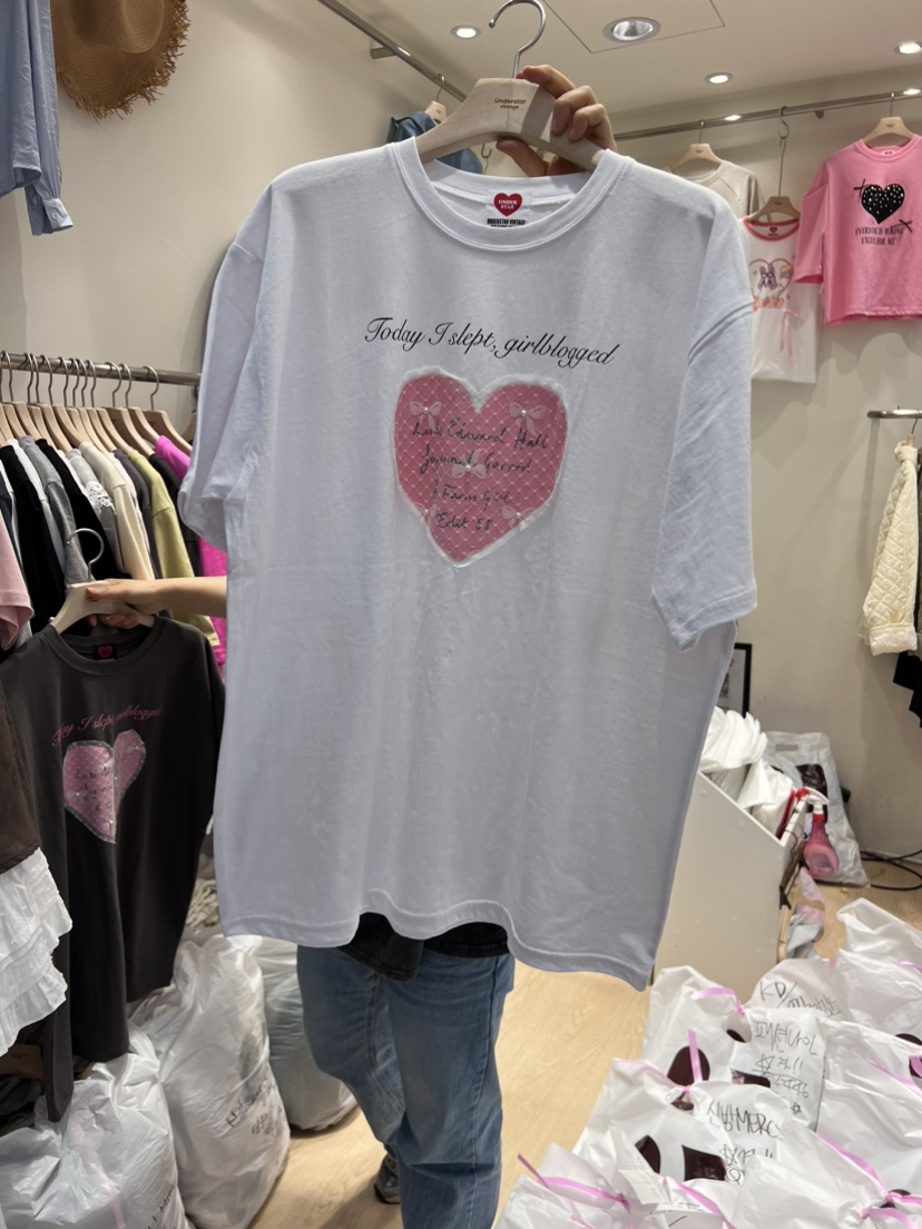 UNDERSTAR_VINTAGE韓國直郵女裝新品推薦24春夏熱賣職業T恤UNDERSTAR_VINTAGET恤