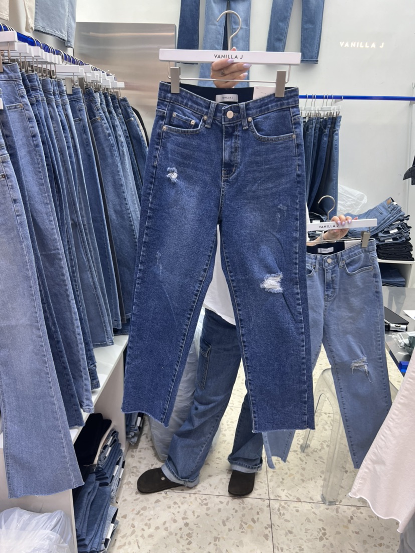 VANILLA J韓國直郵女裝新品真品人氣職業熱賣時尚24春夏牛仔褲VANILLA J牛仔褲圖色2
