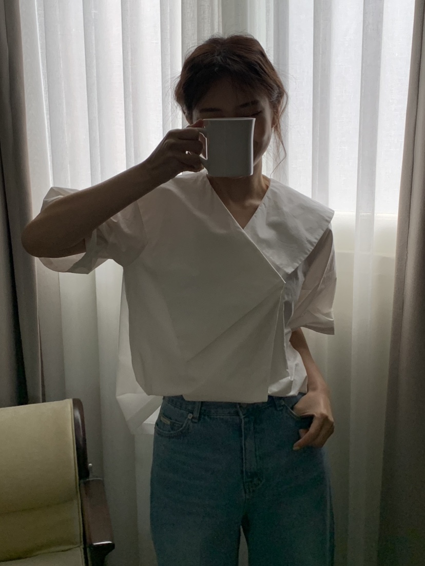 SLAT直郵韓國代購女裝新款推薦熱賣時尚24春夏襯衫蕾絲衫SLAT襯衫/蕾絲衫