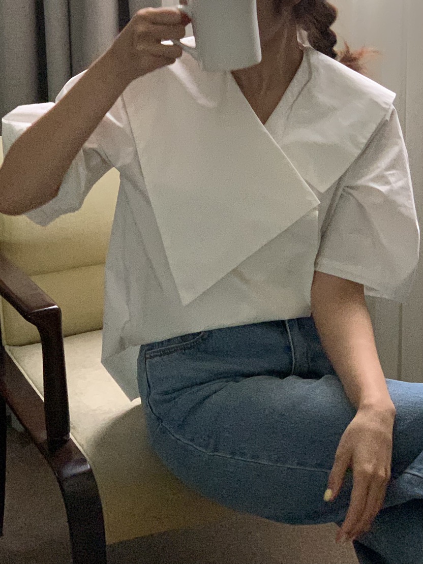 SLAT直郵韓國代購女裝新款推薦熱賣時尚24春夏襯衫蕾絲衫SLAT襯衫/蕾絲衫