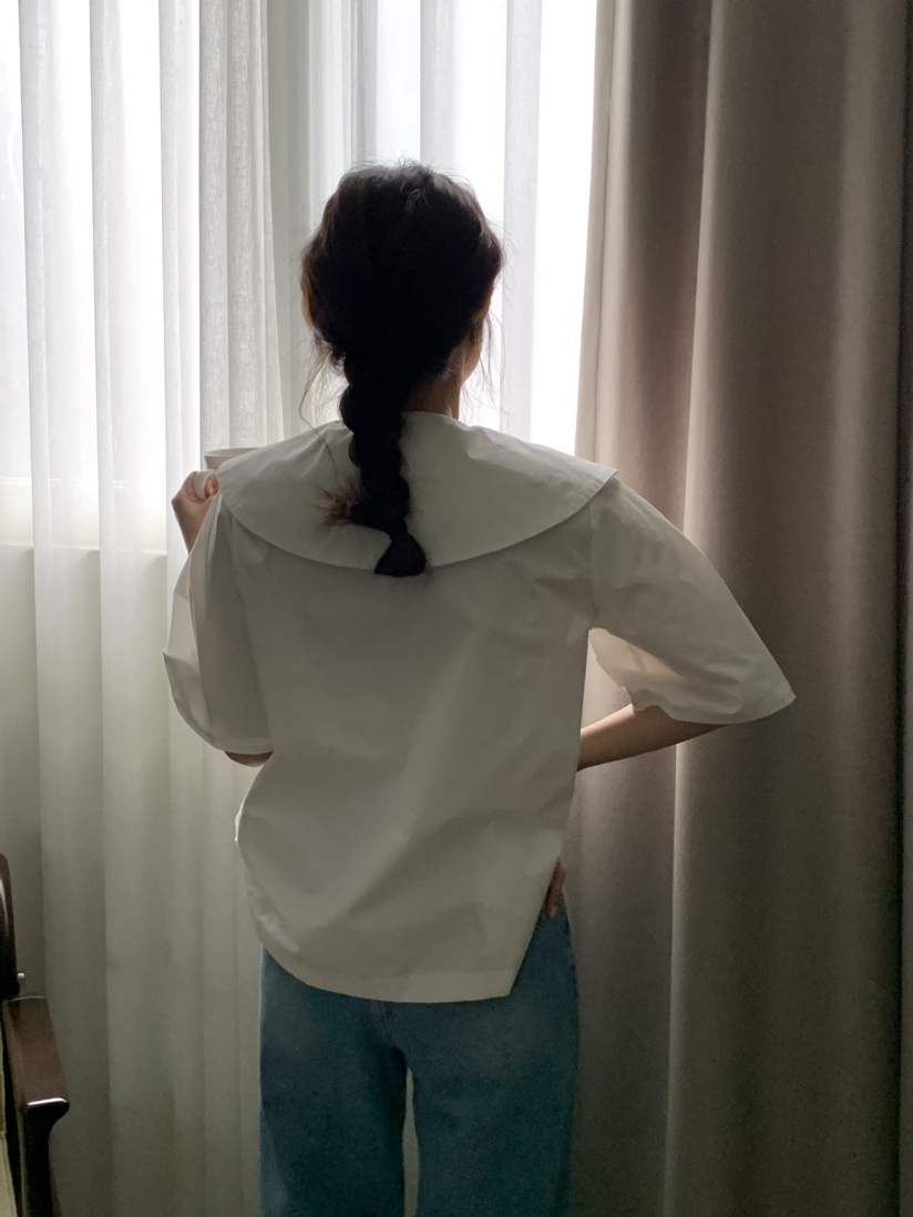 SLAT直郵韓國代購女裝新款推薦熱賣時尚24春夏襯衫蕾絲衫SLAT襯衫/蕾絲衫
