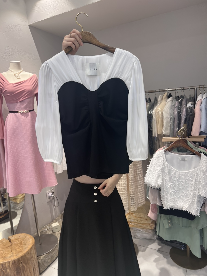 Cat.s韓國直郵女裝新品職業人氣推薦熱賣休閑時尚襯衫蕾絲衫Cat.s____襯衫/蕾絲衫圖色2