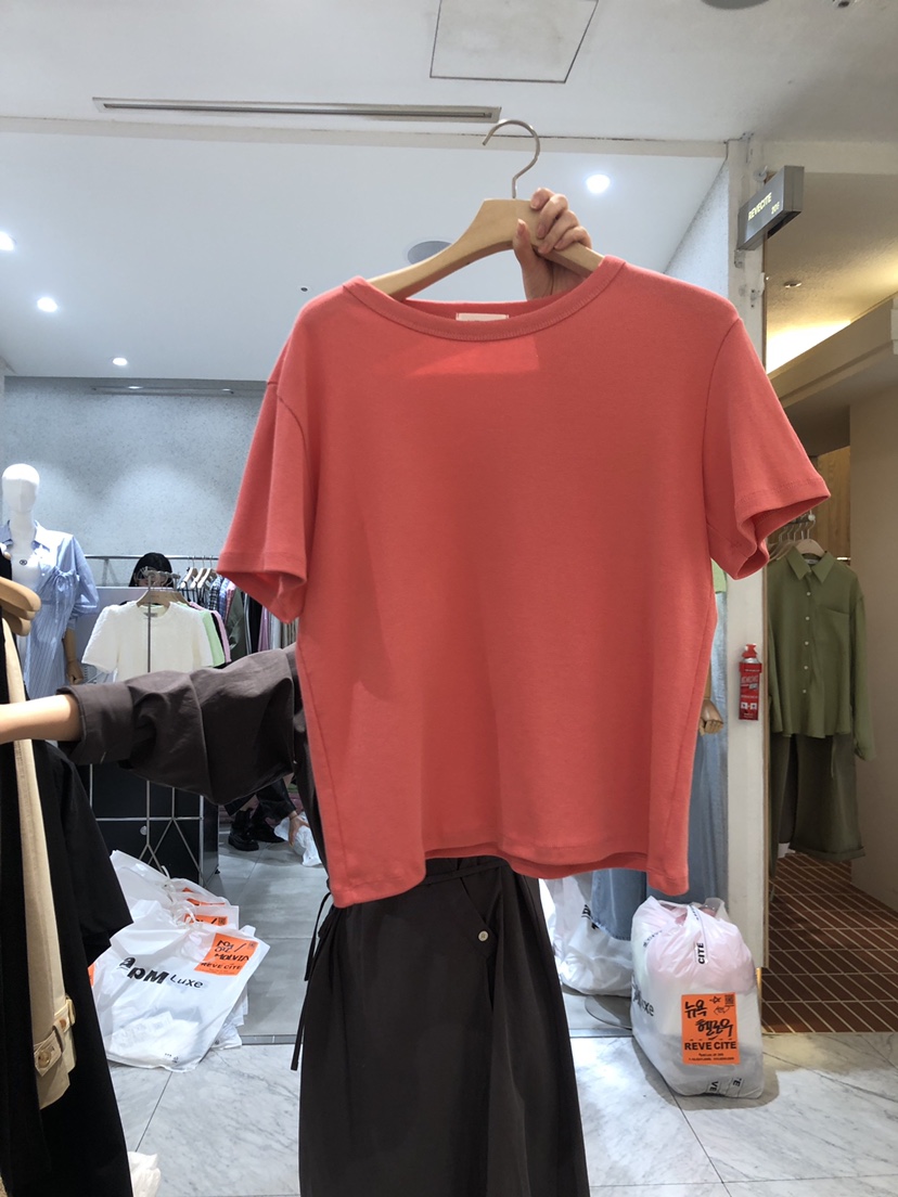 NOTTINGHAM韓國直郵女裝新款推薦休閑職業人氣熱賣24春夏T恤OUR MINUTET恤圖色4