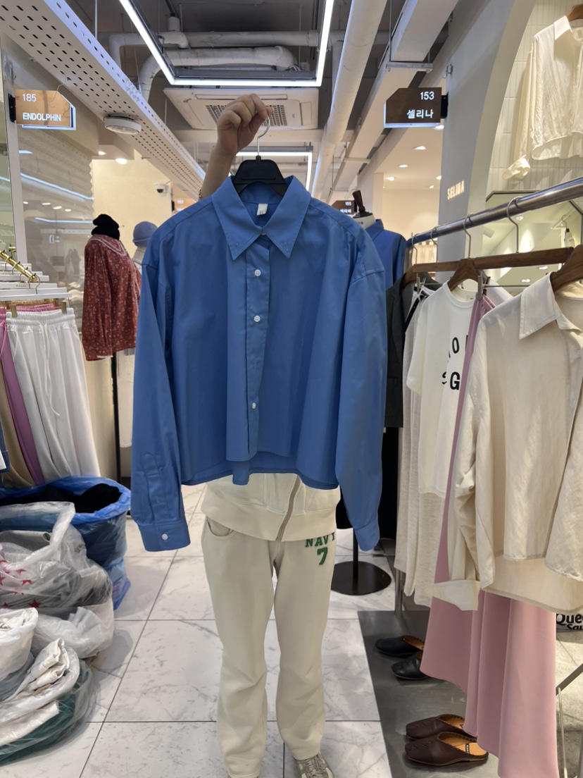 SELINA-Q韓國直郵女裝新品真品24春夏休閑人氣襯衫蕾絲衫SELINA-Q襯衫/蕾絲衫