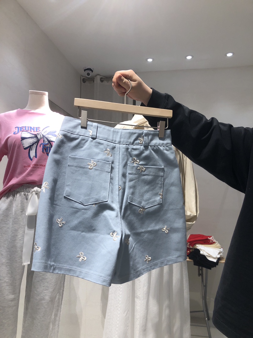 VENICE直郵韓國代購女裝新款真品人氣職業休閑時尚24春夏短褲VENICE短褲