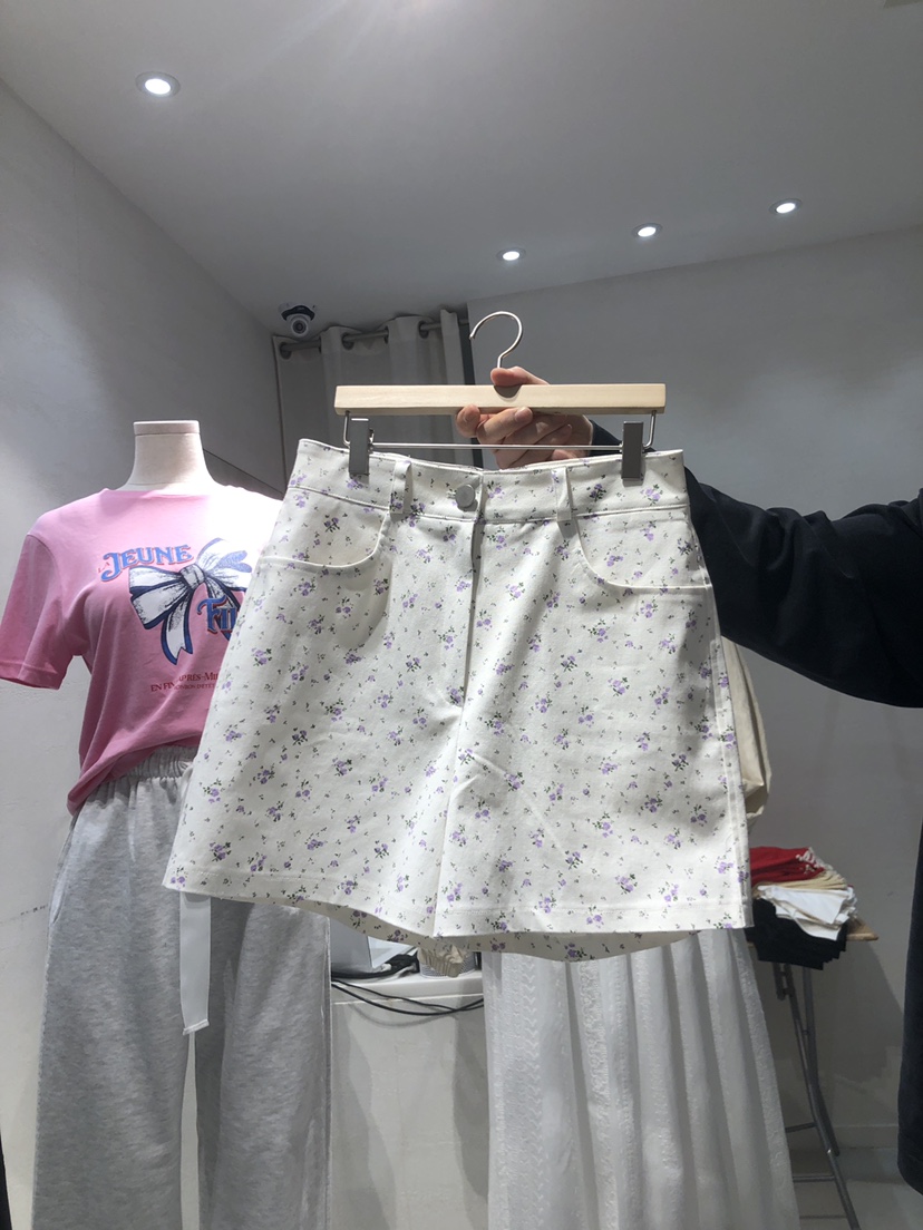 VENICE直郵韓國代購女裝新款真品人氣職業休閑時尚24春夏短褲VENICE短褲