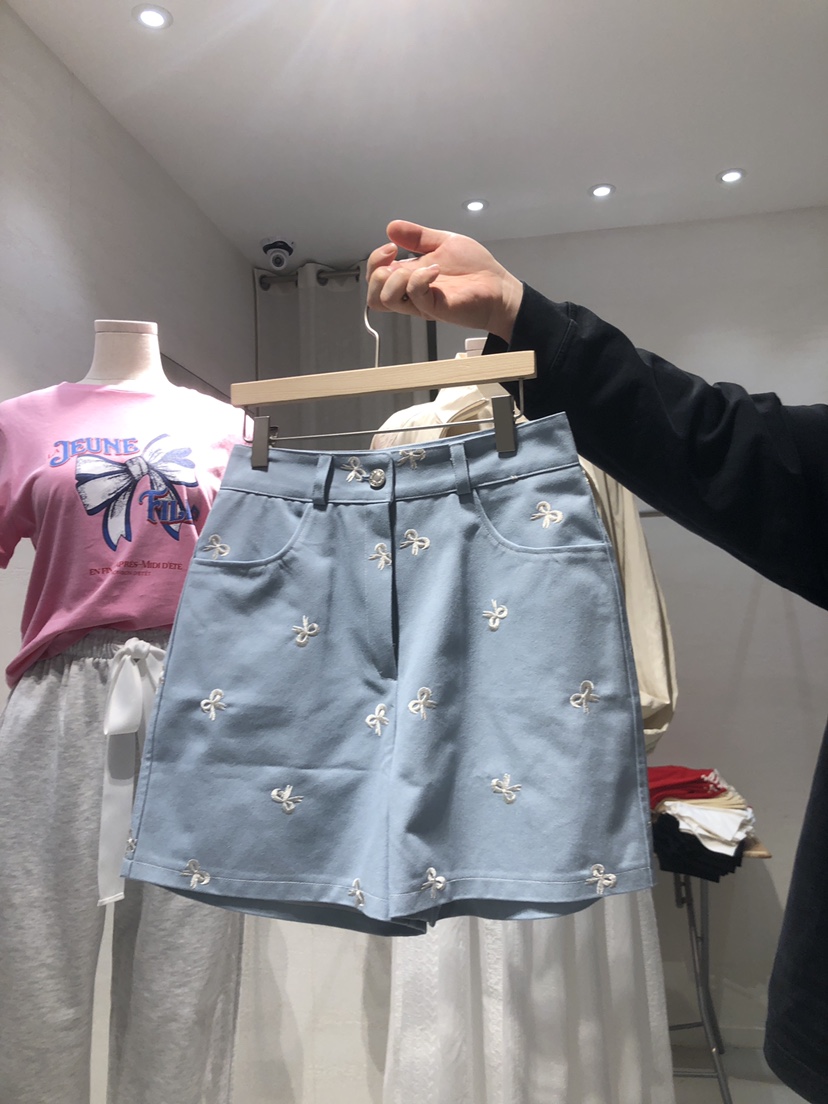 VENICE直郵韓國代購女裝新款真品人氣職業休閑時尚24春夏短褲VENICE短褲圖色2