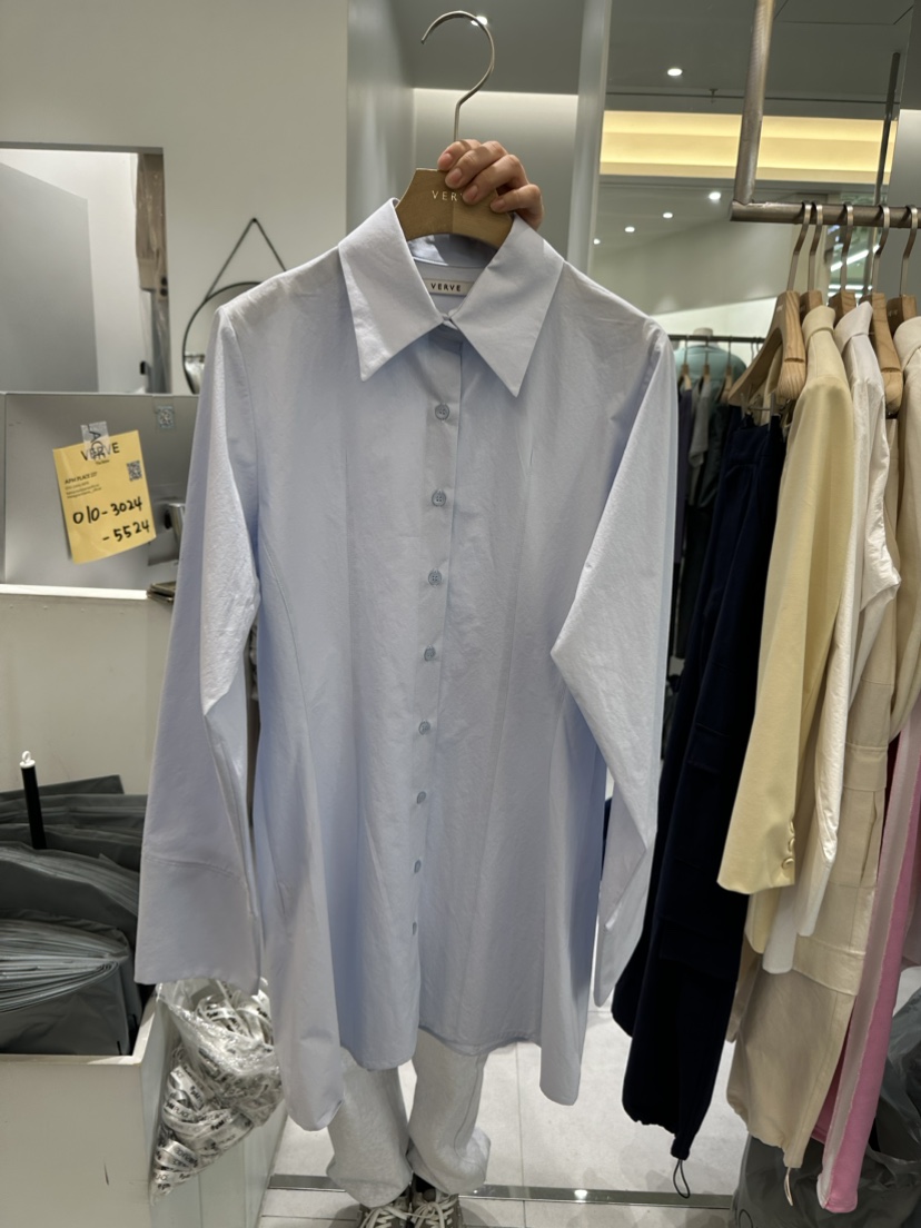 VERVE韓國直郵東大門實拍女裝新品24春夏休閑真品襯衫蕾絲衫LOVE PINK襯衫/蕾絲衫