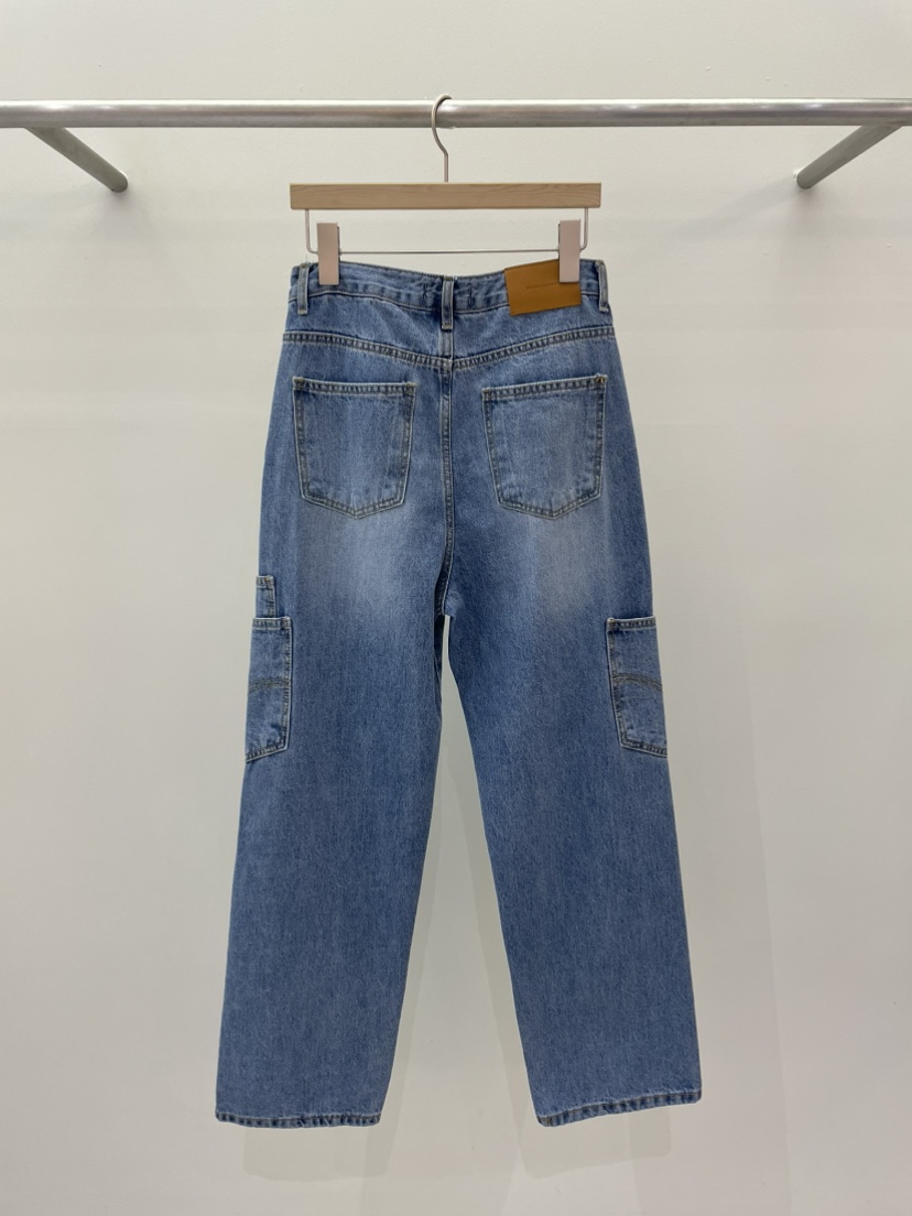 ws@rm/WA SHING ROOM韓國直郵東大門代購女裝新款真品牛仔褲ARTISANAL牛仔褲