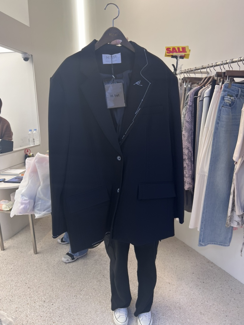 H.1ST韓國直郵東大門實拍女裝新品休閑真品24春夏夾克刺繡HER夾克