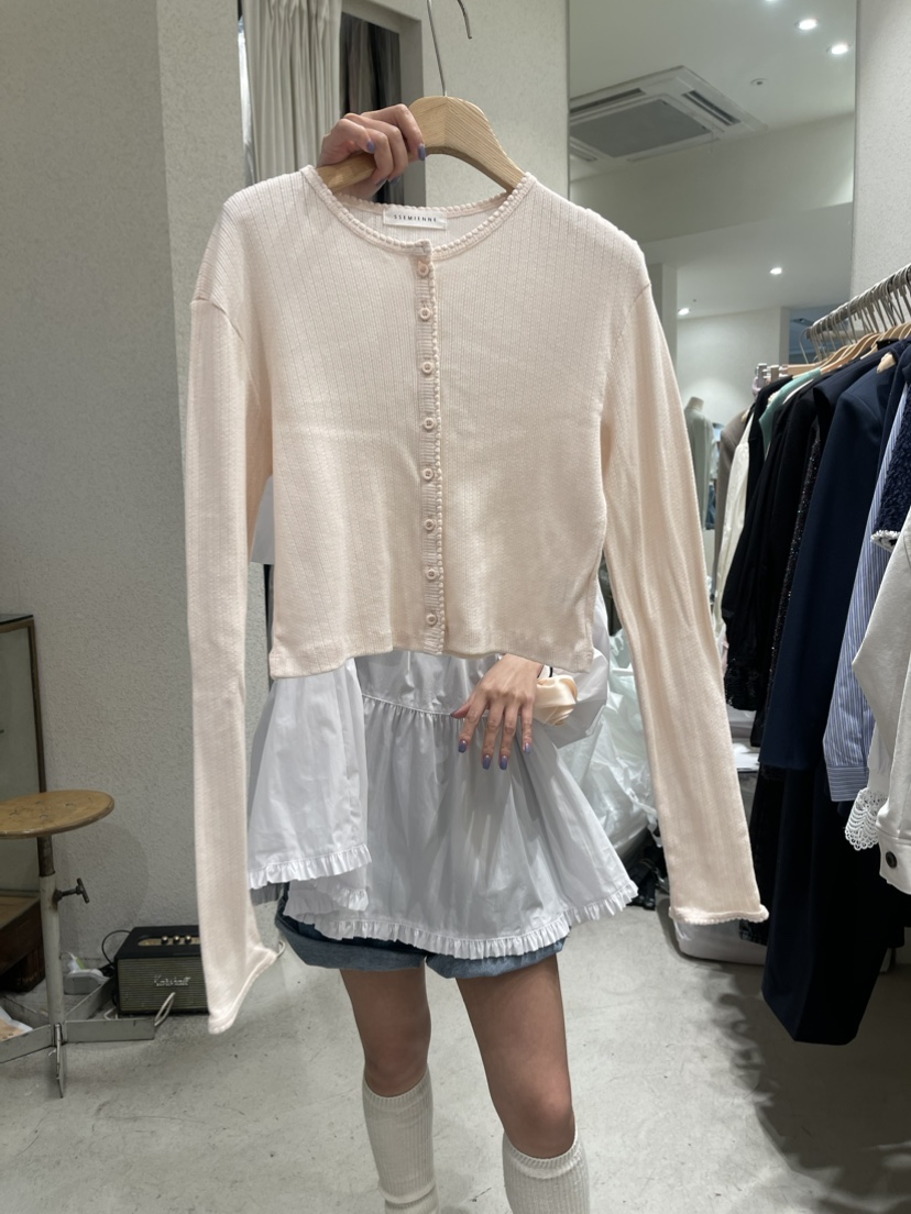SSEMIENNE韓國直郵女裝新品真品時尚熱賣職業長袖T恤開襟衫SSEMIENNE長袖T恤圖色4