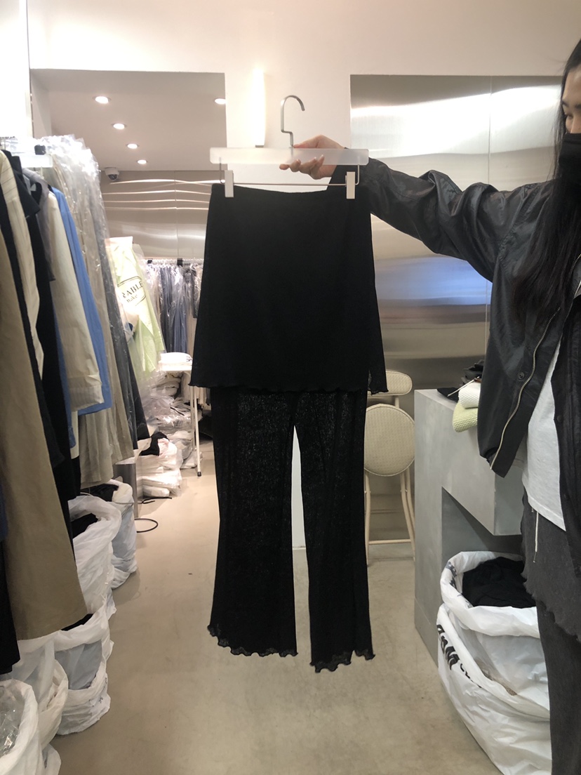 WEARABLE韓國直郵東大門代購女士新款人氣職業休閑裙褲褶皺WEARABLE裙褲