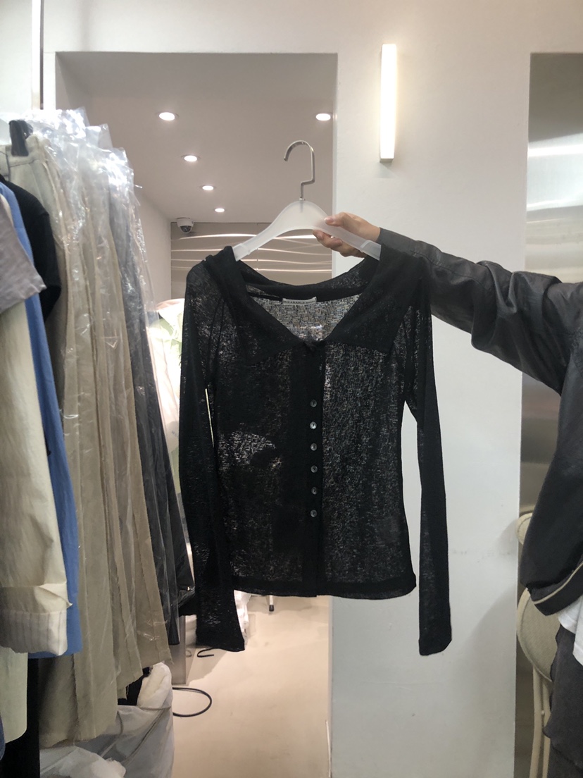 WEARABLE韓國直郵女士新品職業真品時尚推薦熱賣24春夏長袖T恤WEARABLE長袖T恤圖色2