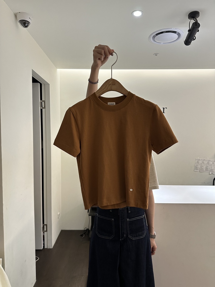 YOUR-P直郵韓國代購女裝新品時尚職業人氣休閑24春夏T恤YOUR-PT恤圖色4