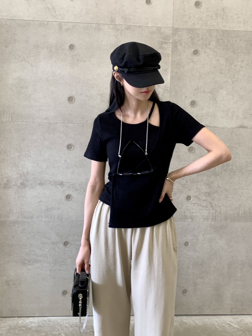 DAVICHI韓國直郵東大門實拍女裝新品推薦24春夏熱賣人氣T恤DAVICHIT恤