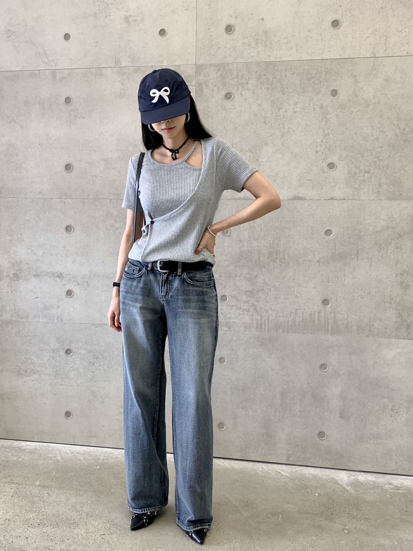 DAVICHI韓國直郵東大門實拍女裝新品推薦24春夏熱賣人氣T恤DAVICHIT恤
