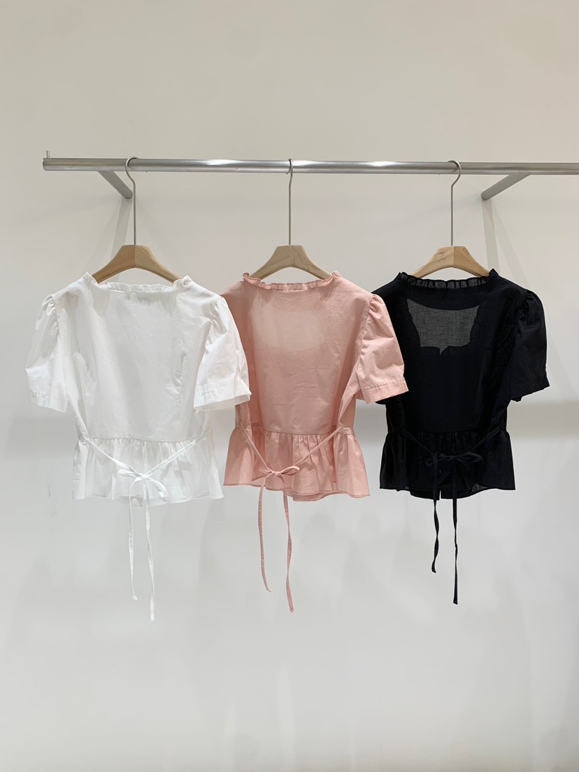 FABRIC韓國直郵東大門實拍女裝新款時尚推薦休閑襯衫蕾絲衫FABRIC襯衫/蕾絲衫