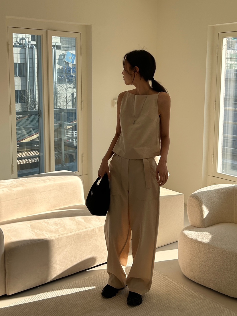 ME MO韓國直郵女裝新款休閑時尚人氣24春夏熱賣吊帶背心ME MO吊帶/背心