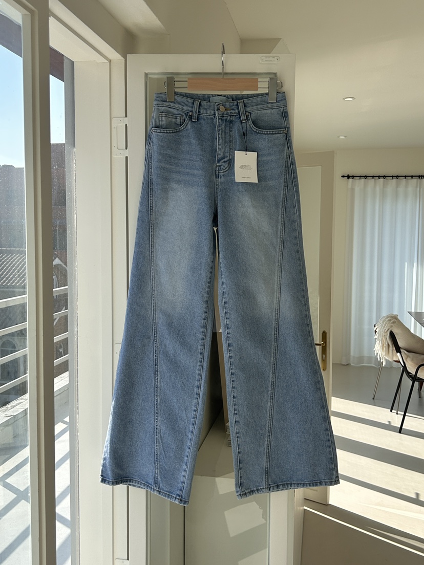 ME MO韓國直郵女裝新品24春夏真品休閑熱賣時尚牛仔褲口袋ME MO牛仔褲