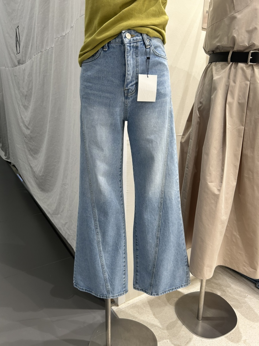 ME MO韓國直郵女裝新品24春夏真品休閑熱賣時尚牛仔褲口袋ME MO牛仔褲