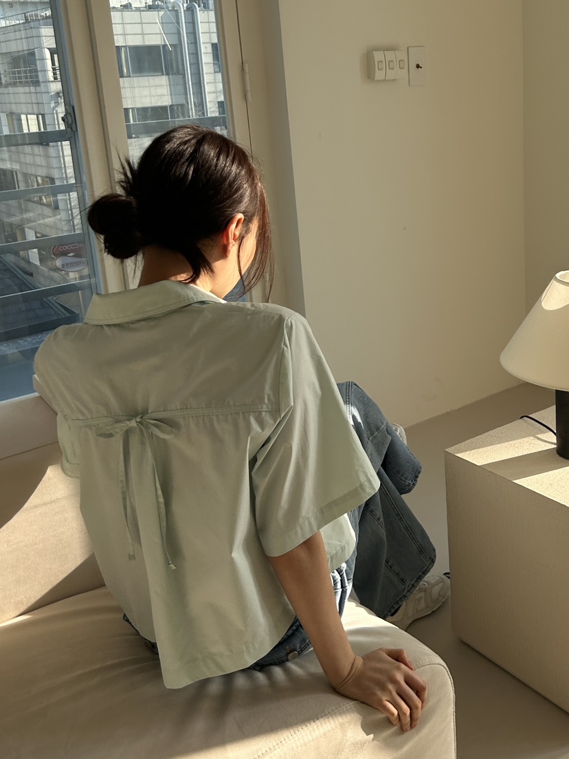 ME MO直郵韓國代購女裝新款熱賣職業人氣真品24春夏襯衫蕾絲衫ME MO襯衫/蕾絲衫