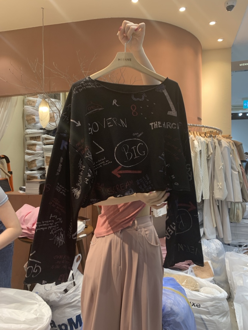 MIENNE韓國直郵東大門實拍女裝新款職業推薦人氣時尚長袖T恤MIENNE長袖T恤