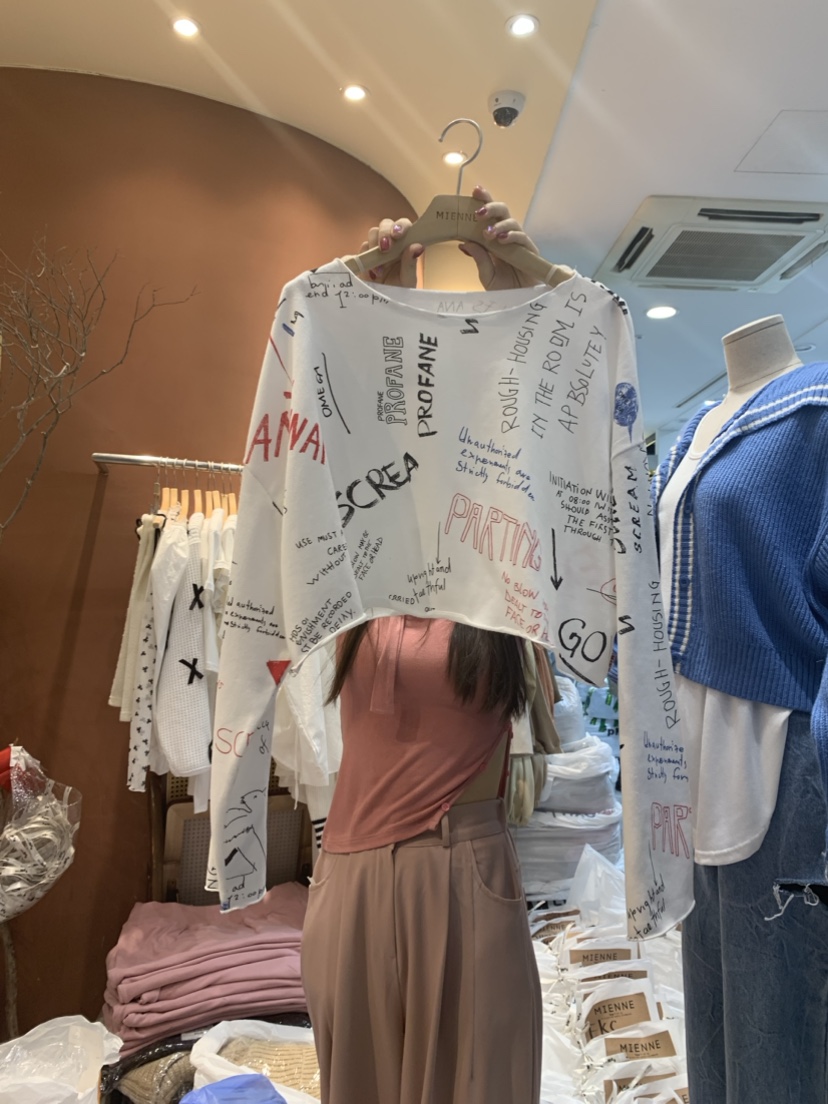 MIENNE韓國直郵東大門實拍女裝新款職業推薦人氣時尚長袖T恤MIENNE長袖T恤圖色2