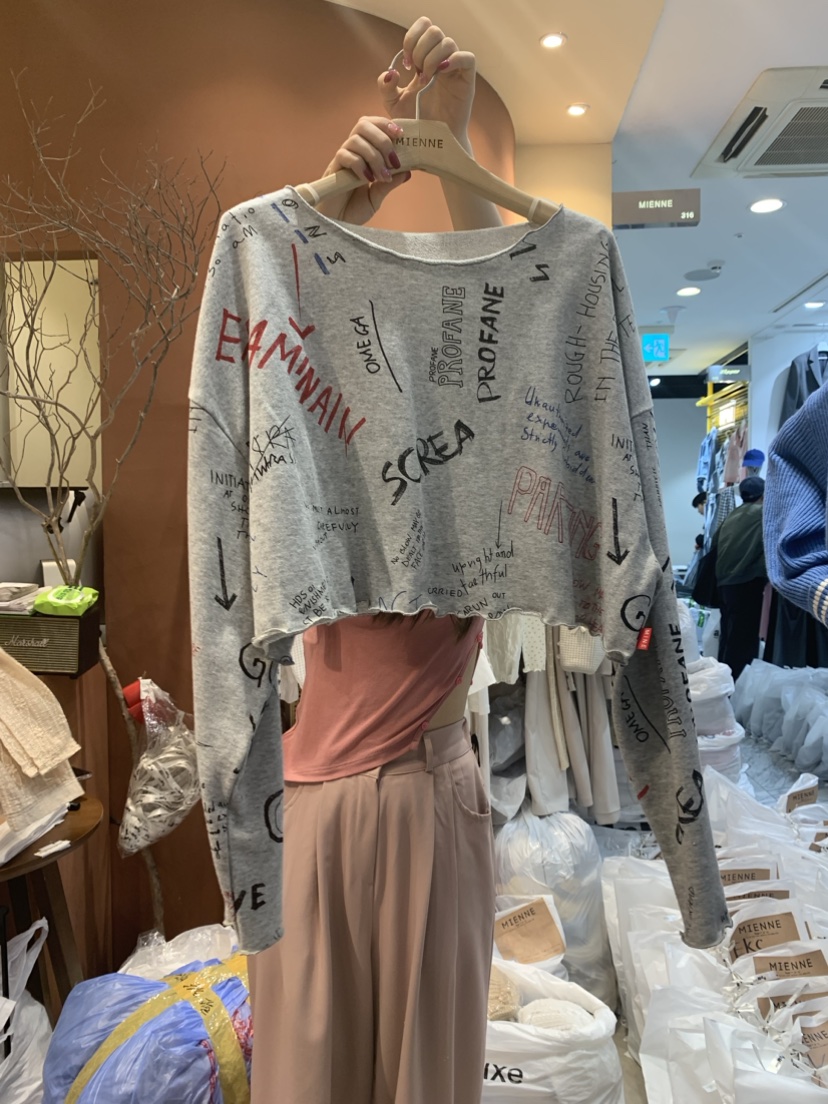 MIENNE韓國直郵東大門實拍女裝新款職業推薦人氣時尚長袖T恤MIENNE長袖T恤圖色3