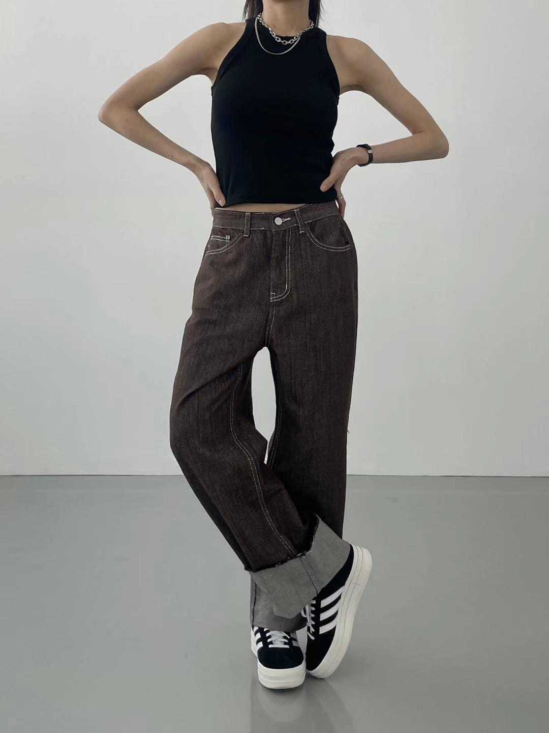 STYLE LAB直郵韓國代購女裝新品推薦職業休閑時尚24春夏牛仔褲STYLE LAB牛仔褲
