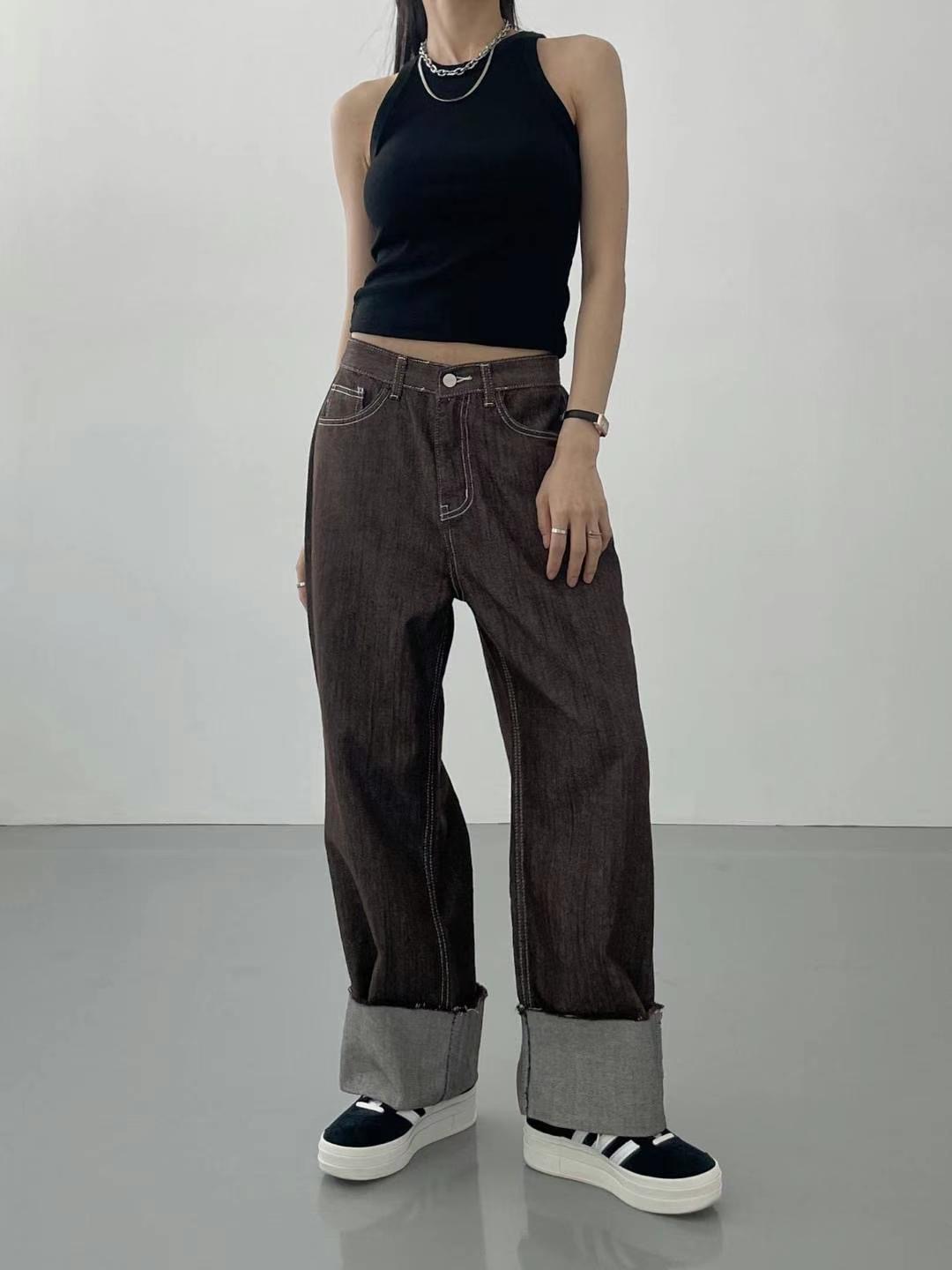 STYLE LAB直郵韓國代購女裝新品推薦職業休閑時尚24春夏牛仔褲STYLE LAB牛仔褲