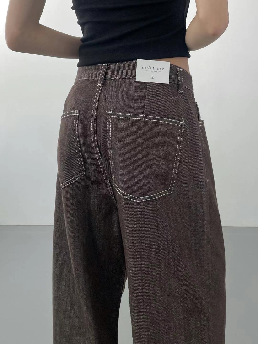 STYLE LAB直郵韓國代購女裝新品推薦職業休閑時尚24春夏牛仔褲STYLE LAB牛仔褲