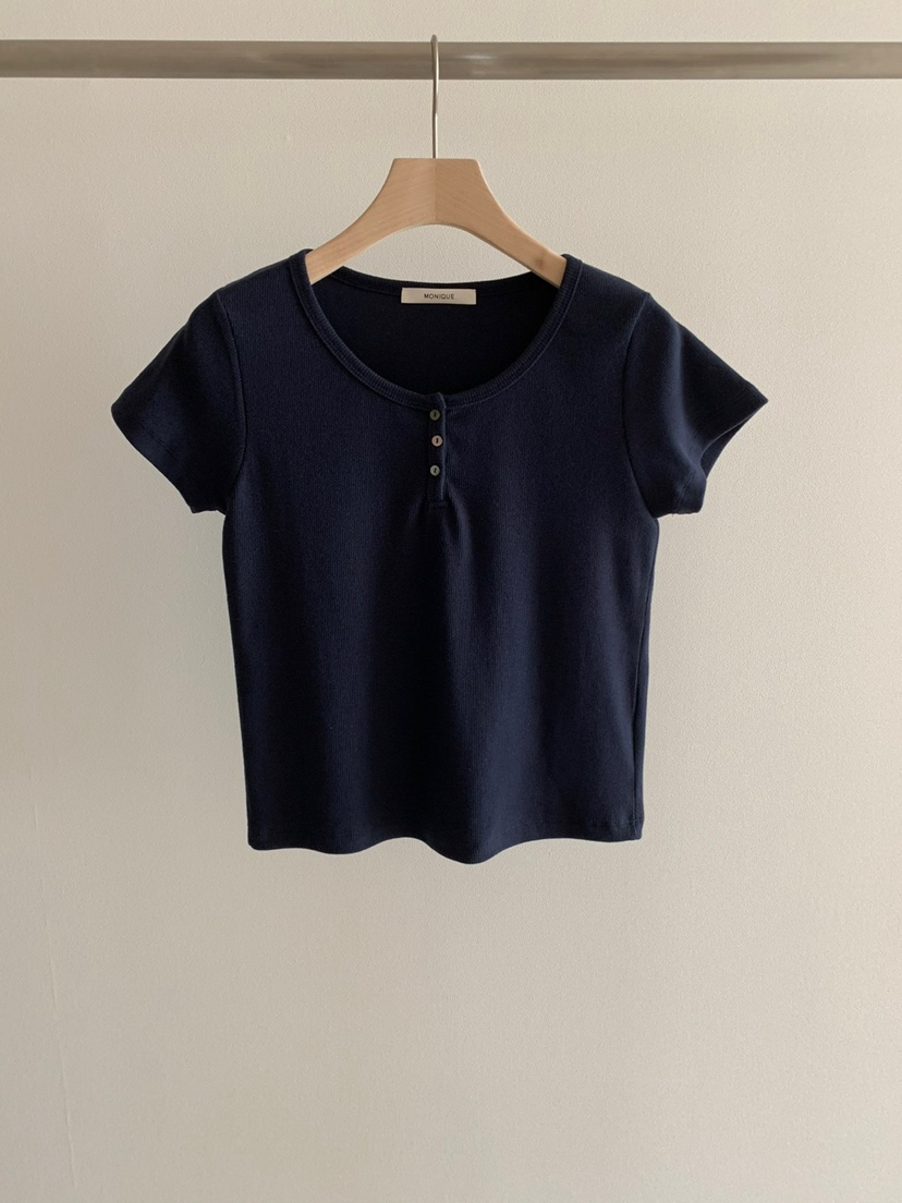 MONIQUE直郵韓國代購女裝新品職業時尚推薦熱賣24春夏T恤MONIQUET恤圖色3