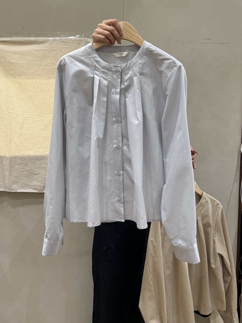 LAKE-A韓國直郵東大門代購女裝新款熱賣時尚24春夏襯衫蕾絲衫Lake side襯衫/蕾絲衫圖色2