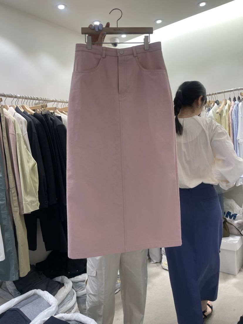 Sendtwo韓國直郵女士新品休閑真品24春夏職業人氣熱賣長裙SENDTWO長裙圖色2