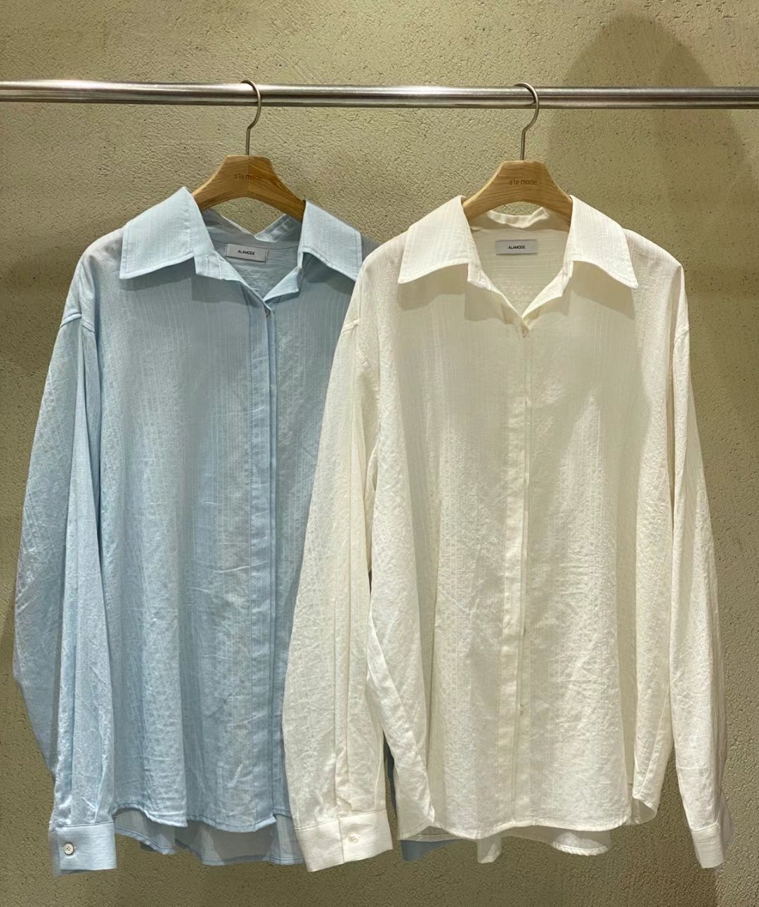 ALAMODE直郵韓國代購女裝新款職業24春夏休閑真品襯衫蕾絲衫ALAMODE襯衫/蕾絲衫