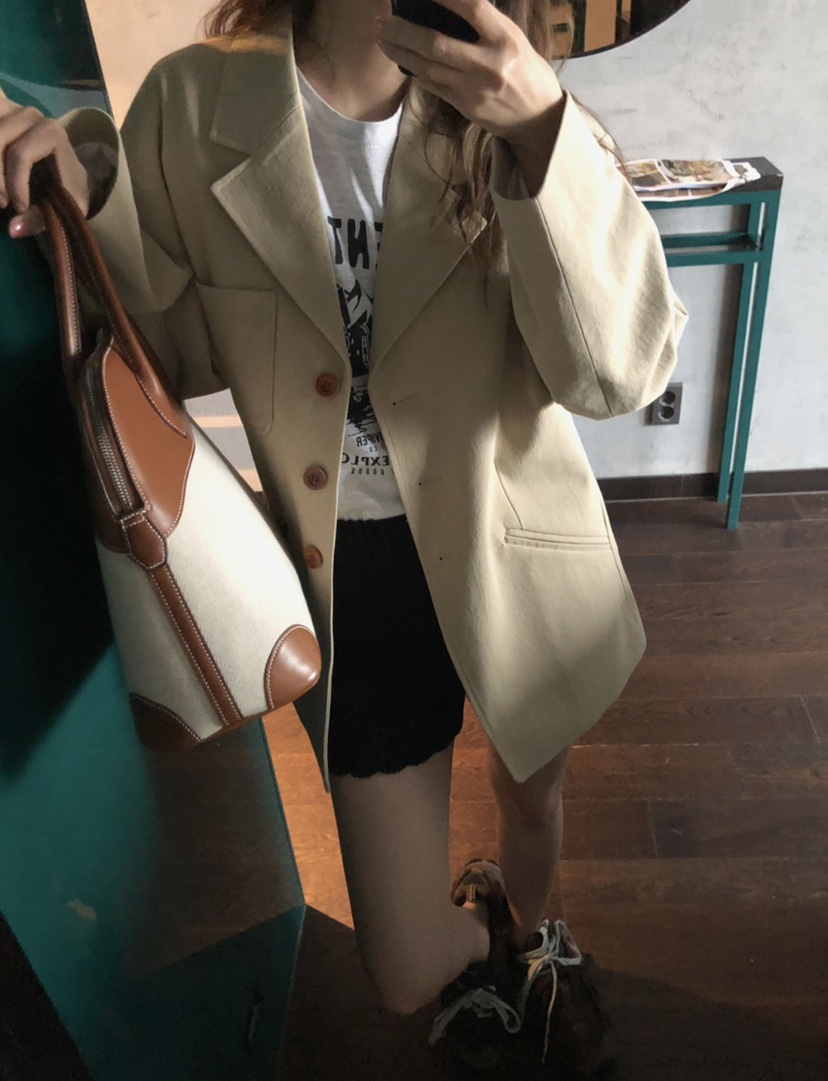 NAM.2韓國直郵東大門代購女裝新款時尚熱賣人氣休閑職業夾克SOIL夾克