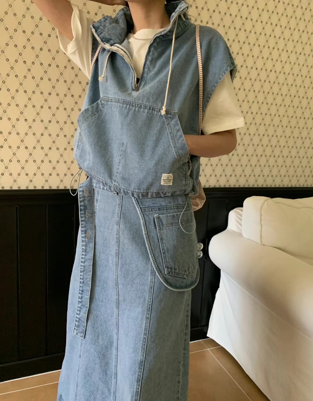 STANDING韓國直郵東大門實拍女裝新品休閑職業24春夏馬甲STANDING馬甲
